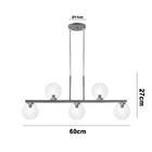 Pendente Jabuticaba Up Dourado Fosco Globos Transparentes G9