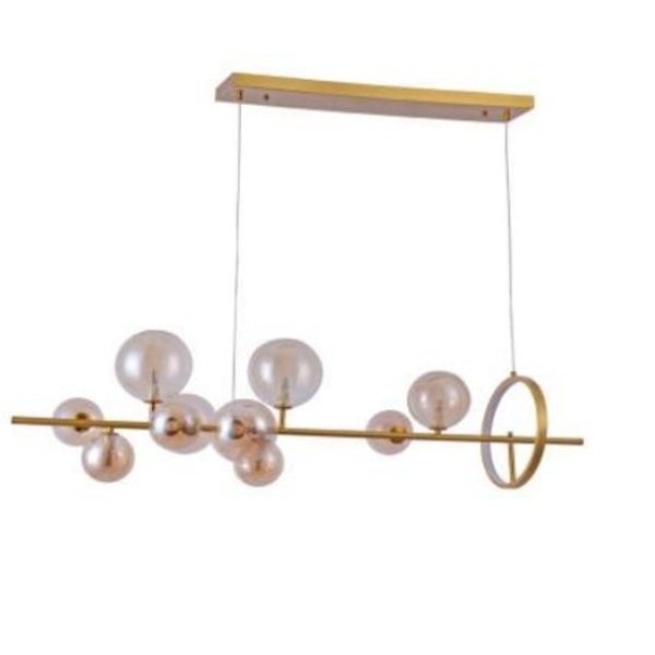 Pendente Janor Dourado Led 3000k Bivolt 120x30 Nordecor 2314