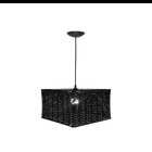 Pendente Junco Quadrado 35cm - Tabaco