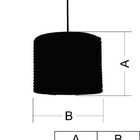 Pendente Junco Tubo 35cm - Tabaco