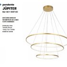 Pendente Júpter Dourado Sky-3037do Skylight