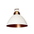 Pendente King Em Alumínio - Branco/cobre Duo Color