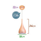 Pendente Kon Metalizado COBRE Gota Indiano Bella Iluminação K