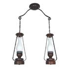 Pendente Lampião 882e Luminária Rústica 2 Lâmpadas Luminárias