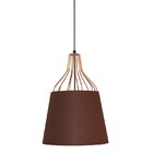 Pendente Lan Bella Ø31cm Marrom com Acabamento Cobre para 1 L