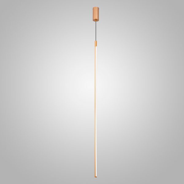 Pendente Led 12w 2700k Tenues Alumínio 120cm Dourado Fosco Ma