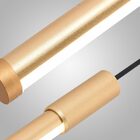 Pendente Led 12w 2700k Tenues Alumínio 120cm Dourado Fosco Ma