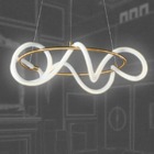 Pendente Led 35w 2700k Kotel Metal E Silicone Dourado 60cm Ma