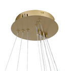 Pendente Redondo Com LED 3 em 1 Aço Horizon 3 Aros Hevvy Iluminação Dourado