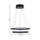 Pendente LED 46W Luz Amarela Preto Alumínio e Plástico Bivolt Orluce
