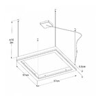 Pendente Led 57cmx57cm Squadra Bella Italia 220v Preto