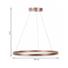 Pendente LED 60cm Metal Cobre Cosmos Gmh