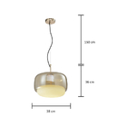 Pendente Led Altmann Redondo 3000k 12w Bivolt Ø38cm Metal E V