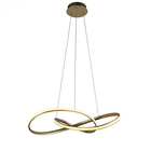 Pendente Led Anéis Atom 36w 3000k Metal 63cm Dourado Bella Hm