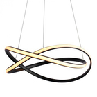 Pendente Led Anéis Atom 36w 3000k Metal 63cm Preto Bella Hm01