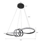 Pendente Led Bie Cristal Preto