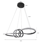 Pendente Led Bie Cristal Preto