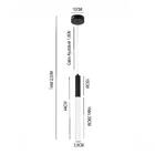 Pendente Led Bolhas Preto Cabeceira De Cama