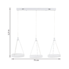 Pendente LED Metal Branco 40W Constelação Gmh