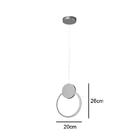 Pendente Led Dourado 26x20cm 12w 3000k 840lm Bivolt Branco Qu