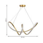 Pendente LED Metal Dourado Potenza Gmh