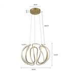 Pendente Led Gaia Dourado 44cm 87w 3000k Bivolt
