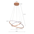 Pendente Led Inverse 2 Modulos Cobre