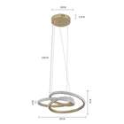 Pendente Led Kena Cristal Dourado 38w 3000k Bivolt