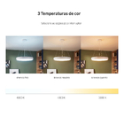Pendente Redondo LED Luz 3 em 1 Branco