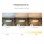 Pendente Quadrado LED Luz 3 em 1  Branco
