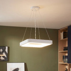 Pendente Quadrado LED Luz 3 em 1 Branco