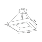 Pendente Quadrado LED Luz 3 em 1  Branco Inspire