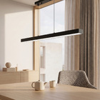 Pendente Linear LED Linear Luz 3 em 1 Preto