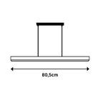 Pendente Linear LED Linear Luz 3 em 1 Preto Inspire