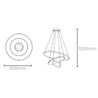 Pendente Led Montreal 3000k 45w 15050979 Taschibra