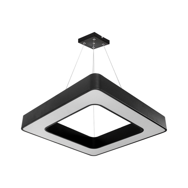 Pendente Led Otan Quadrado Preto 36w 3000k Bivolt