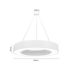 Pendente Led Otan Redondo Branco 36w 3000k Bivolt