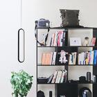 Pendente Led Preto 60x10cm 28w 3000k Branco Quente Para Salas