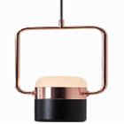 Pendente Led Preto Fosco E Rose Gold 3000k Bivolt