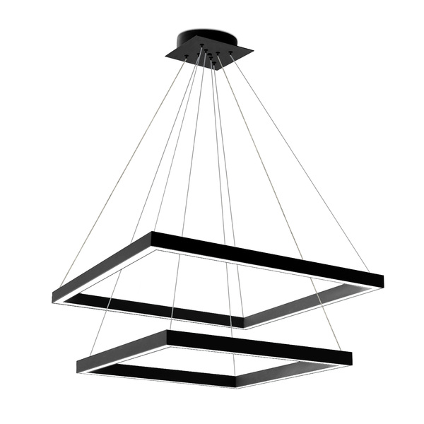 Pendente Led Quadrado Duplo Aria 4000k Preto Spotline