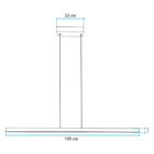 Pendente Led Recta 1 Metro Avant Ne4000k Hasta Bivolt Preto F