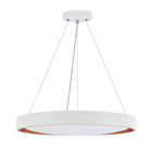 Pendente LED Redondo Branco e Dourado 41cm Montana Hevvy