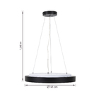 Pendente LED Redondo Preto e Dourado 41cm Montana Hevvy