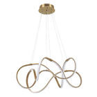 Pendente LED Space Countour Plus Dourado 50W Luz Amarela 60x100cm LLUM Bronzearte