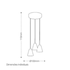 Pendente Led Taschibra Unique 450/3