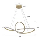 Pendente Led Wari Cristal Bronze