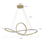 Pendente Led Wari Cristal Bronze