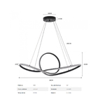 Pendente Led Wari Cristal Preto