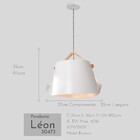 Pendente Leon 30473 Branco 42x35cm 1e27 Mantra