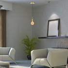 Pendente Linear 1 Lâmpada Dourado Fosco E27 Pantoja & Carmona